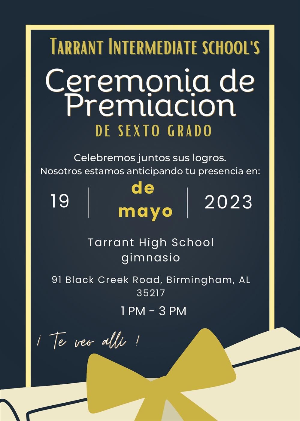  6th Grade Pass the Torch Ceremony Spanish